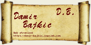 Damir Bajkić vizit kartica